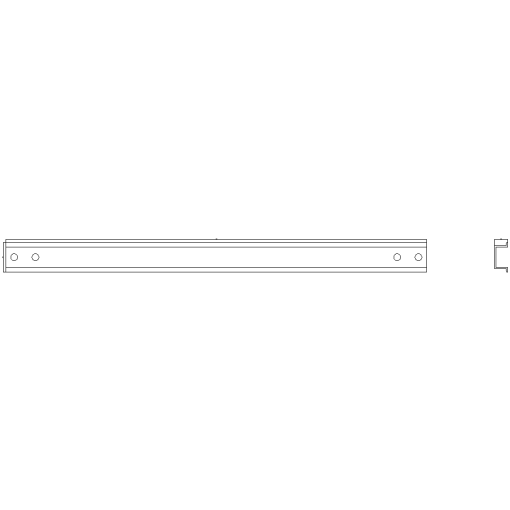 Stab Universal Terminal strip horizontal 1 DIN rail W600 mm short