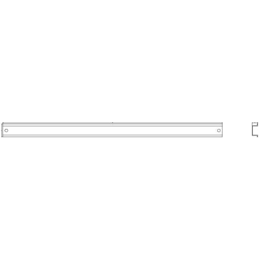 Stab Universal Terminal strip horizontal 1 DIN rail W600 mm long