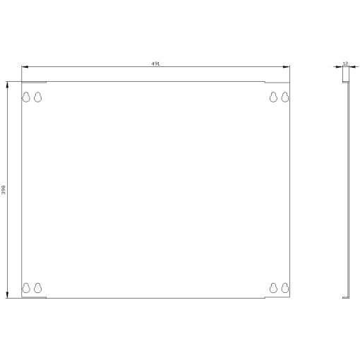 Stab Universal galvanized mounting plate H400 mm W600 mm