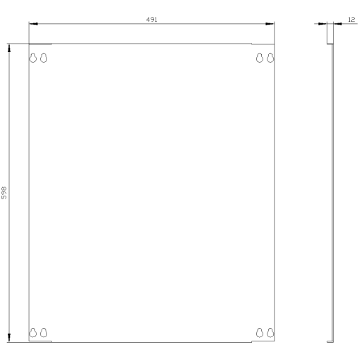 Stab Universal galvanized mounting plate H600 mm W600 mm