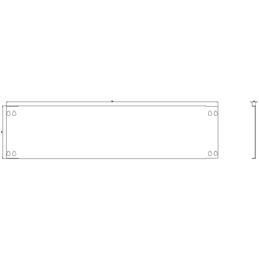 Stab Universal galvanized mounting plate H200 mm W900 mm