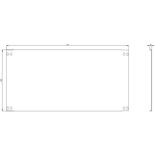 Stab Universal galvanized mounting plate H400 mm W900 mm