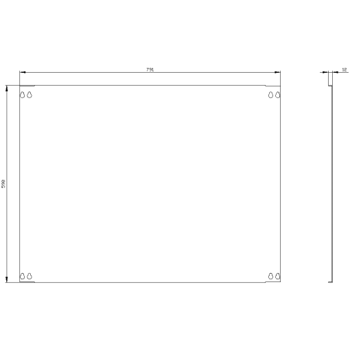Stab Universal galvanized mounting plate H600 mm W900 mm