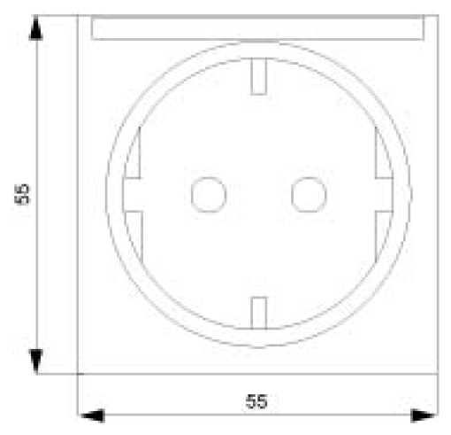 DELTA isystem SCHUKO socket outlet with labeling field red
