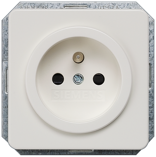 DELTA profil socket outlet with grounding pin with incr touch protection ti