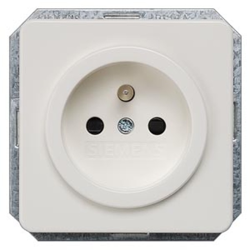 DELTA profil socket outlet with grounding pin with incr touch protection ti