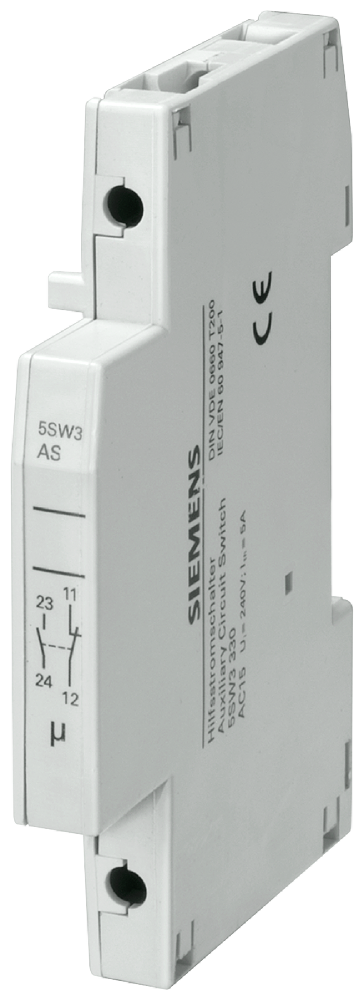 Auxiliary switch can be fitted to RCCBs for 100125A 1NO1NC