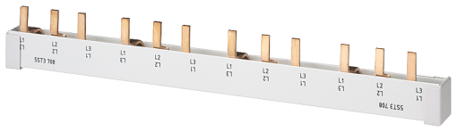 Pin busbar, finger-safe, 16 mm2 4-phase, 1016 mm long, can be cut