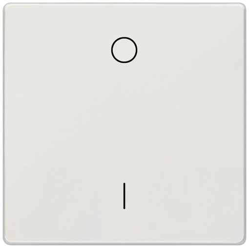 DELTA style rocker with IO symbols for OFF switch titanium white