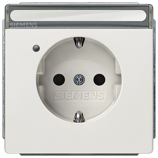DELTA style SCHUKO socket outlet with labeling field status indicator and in