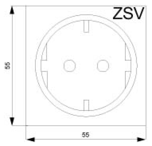 DELTA isystem SCHUKO socket outlet with ZSV inscription orange