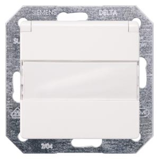 DELTA isystem socket outlet with hinged lidlabeling field and incr touch p