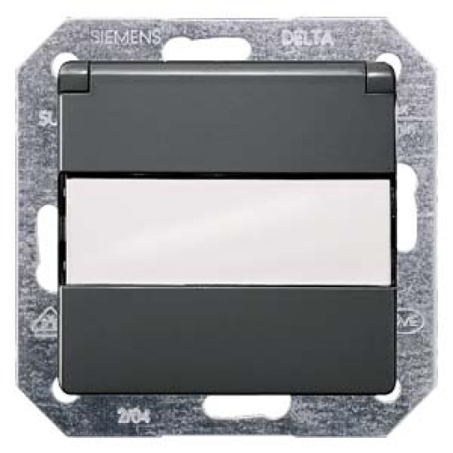 DELTA isystem SCHUKO socket outlet with hinged lidlabeling field and incr 