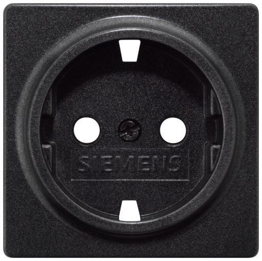 DELTA vita carbon metallic cover plate 55 x 55 mm for SCHUKO socket outlets