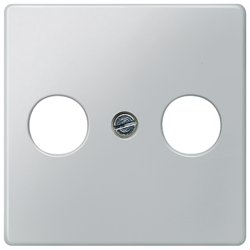 DELTA isystem cover plate for TVRFSAT 2hole aluminum metallic