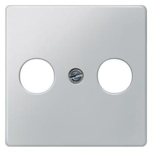 DELTA isystem cover plate for TVRFSAT 2hole aluminum metallic