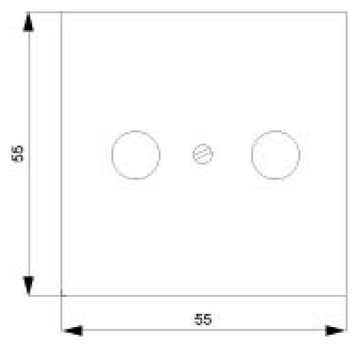 DELTA isystem cover plate for TVRFSAT 2hole aluminum metallic
