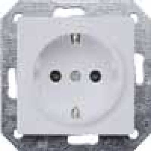 DELTA isystem SCHUKO socket outlet aluminum metallic
