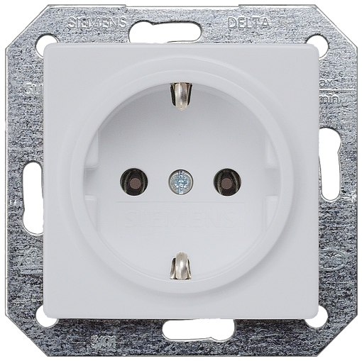 DELTA isystem SCHUKO socket outlet aluminum metallic