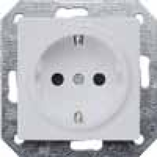 DELTA isystem SCHUKO socket outlet with increased touch protection aluminum