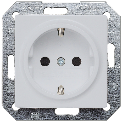 DELTA isystem SCHUKO socket outlet with increased touch protection aluminum