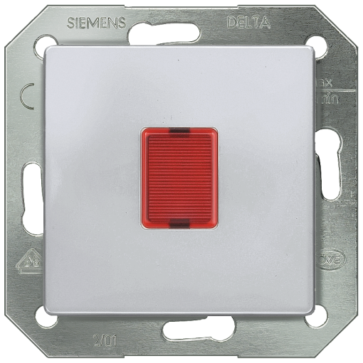 DELTA isystem light signal with red window and glow lamp 250V aluminum meta