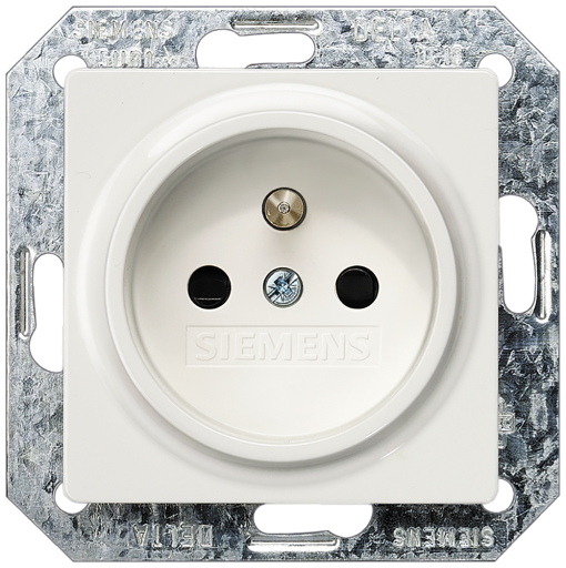 DELTA isystem socket outlet with grounding pin and incr touch protection t
