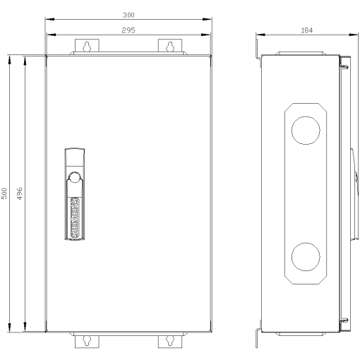 ALPHA 160 wallmounted cabinet surface mounting with distribution board pa