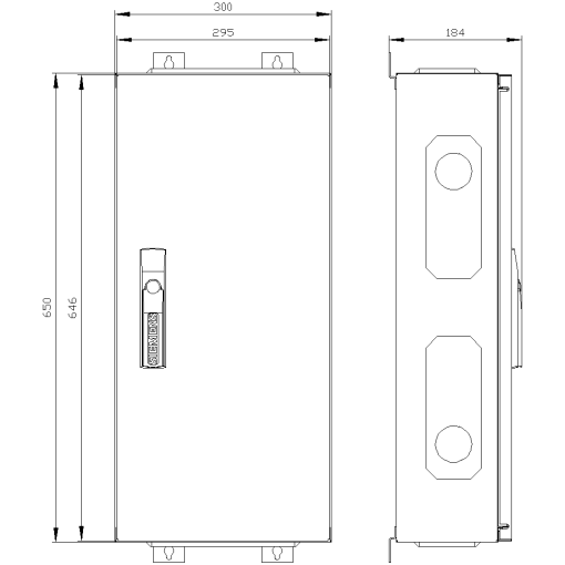 ALPHA 160 wallmounted cabinet surface mounting with distribution board pa