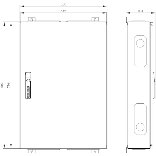 ALPHA 160 wallmounted cabinet surface mounting with distribution board pa