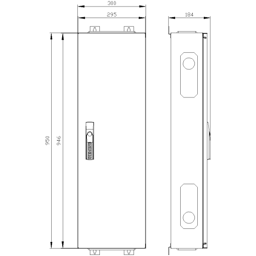 ALPHA 160 wallmounted cabinet surface mounting with distribution board pa