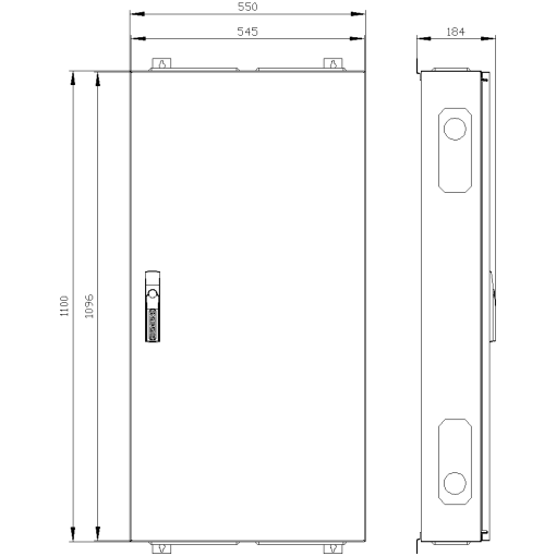 ALPHA 160 wallmounted cabinet surface mounting with distribution board pa