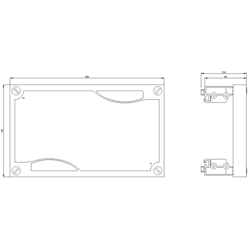 ALPHA 160 DIN assembly kit for terminal blocks with terminal strip horizont