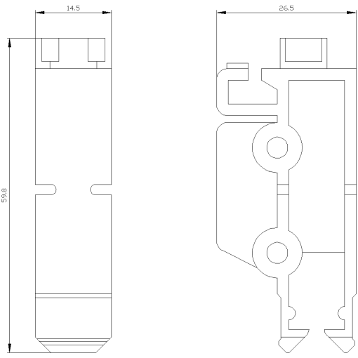 ALPHA 160 DIN supports for front cover 1 set4 supports