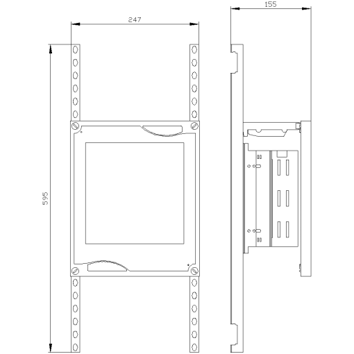 ALPHA 400630 DIN assembly kit for busbaradaptable units on 60 mm