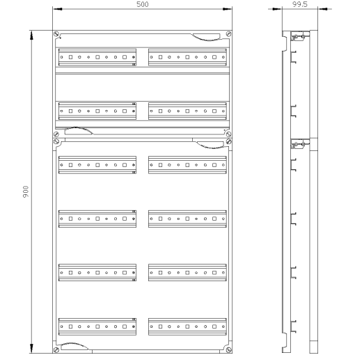 ALPHA 400 DIN quickassembly kit for modular installation devices