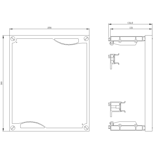 ALPHA 400630 DIN assembly kit terminal blocks with terminal strip front c