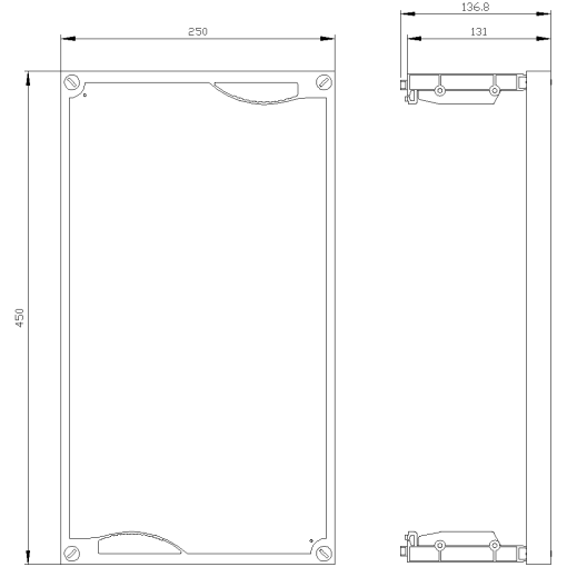 ALPHA 400630 DIN reserve section cover kit with support H450 W250