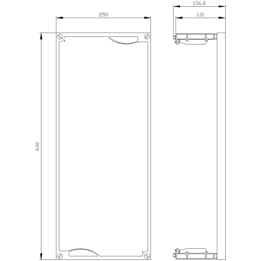 ALPHA 400630 DIN reserve section cover kit with support H600 W250