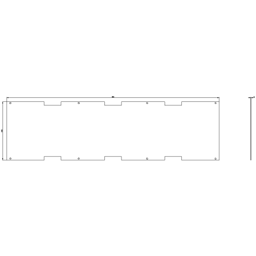 ALPHA mounting panel W 250 mm H 1000 mm cabinetheight without