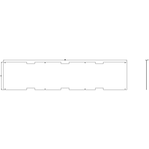 ALPHA mounting panel W 250 mm H 1200 mm cabinetheight without