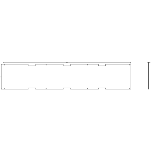 ALPHA mounting panel W 250 mm H 1350 mm cabinetheight without