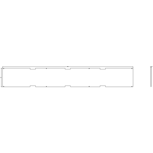 ALPHA mounting panel H 1800 mm W 250 mm