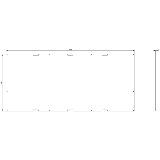 ALPHA mounting panel H 1800 mm W 750 mm