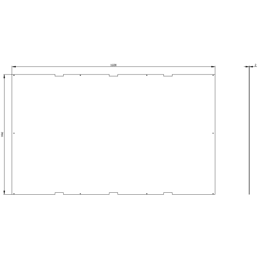 ALPHA mounting panel H 1800 mm W 1000 mm