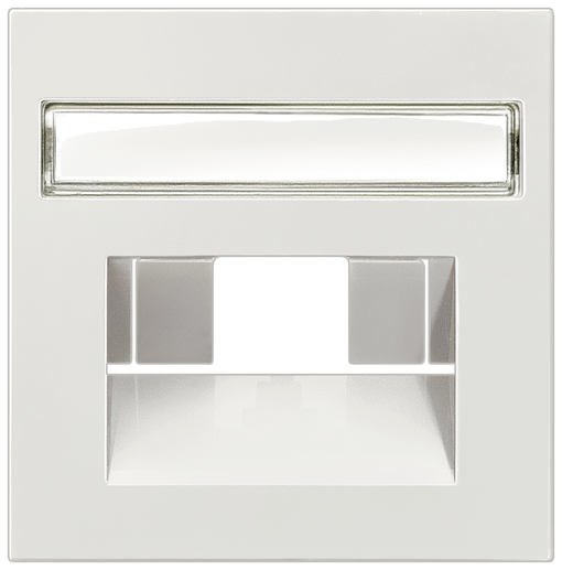DELTA profil cover plate for UAE connection socket with labeling field titan