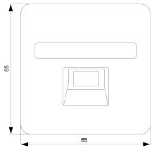 DELTA profil cover plate for UAE connection socket with labeling field titan