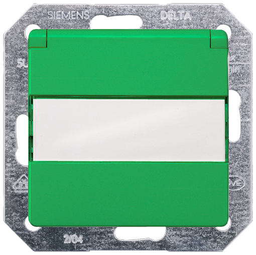 DELTA isystem socket outlet with hinged lidlabeling field and incr touch p