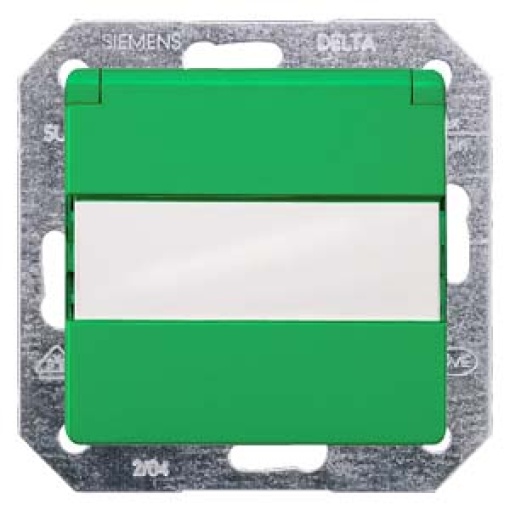 DELTA isystem socket outlet with hinged lidlabeling field and incr touch p