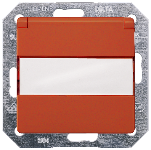 DELTA isystem socket outlet with hinged lidlabeling field and incr touch p